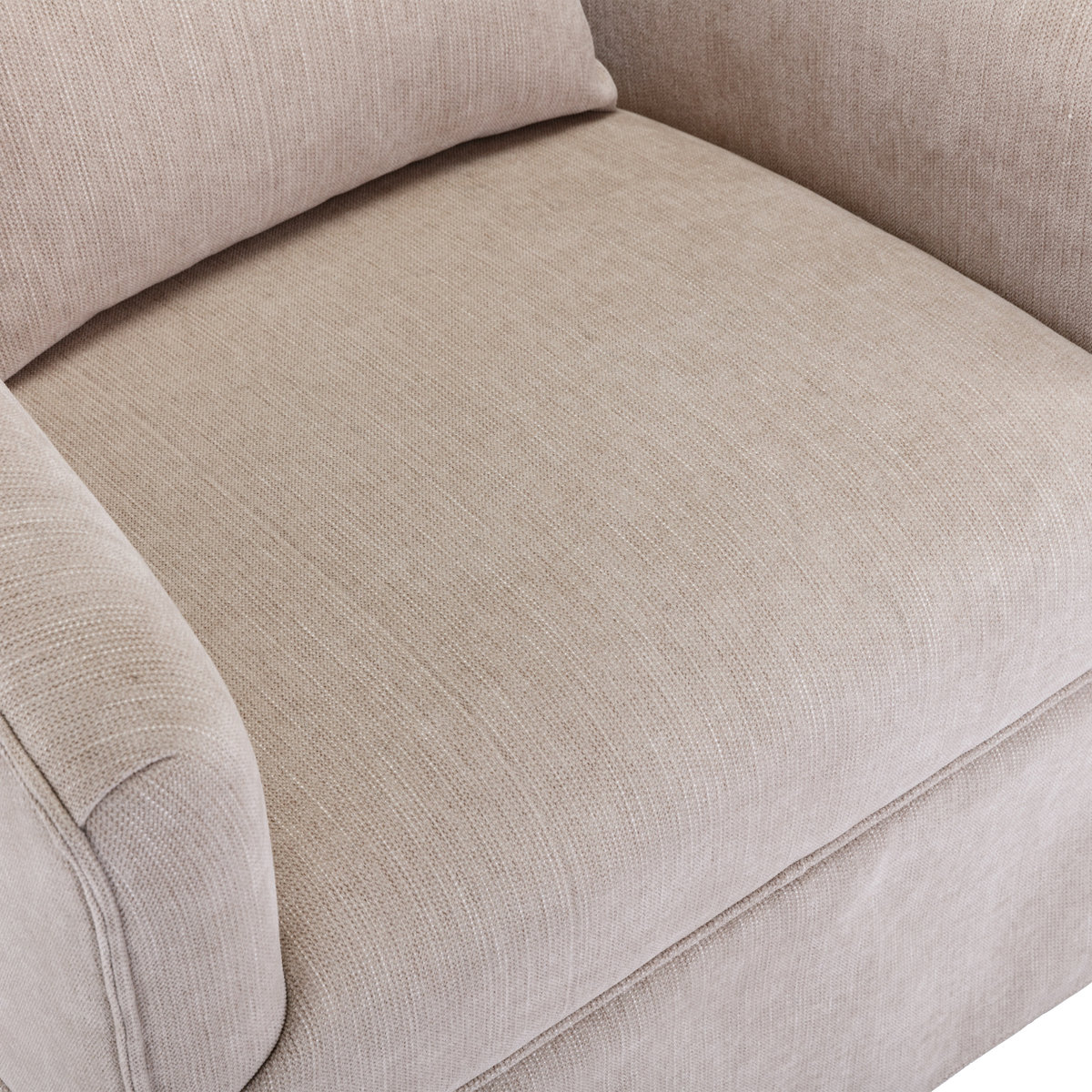 360-Degree Swivel Upholstered Armchair with Accent Pillow